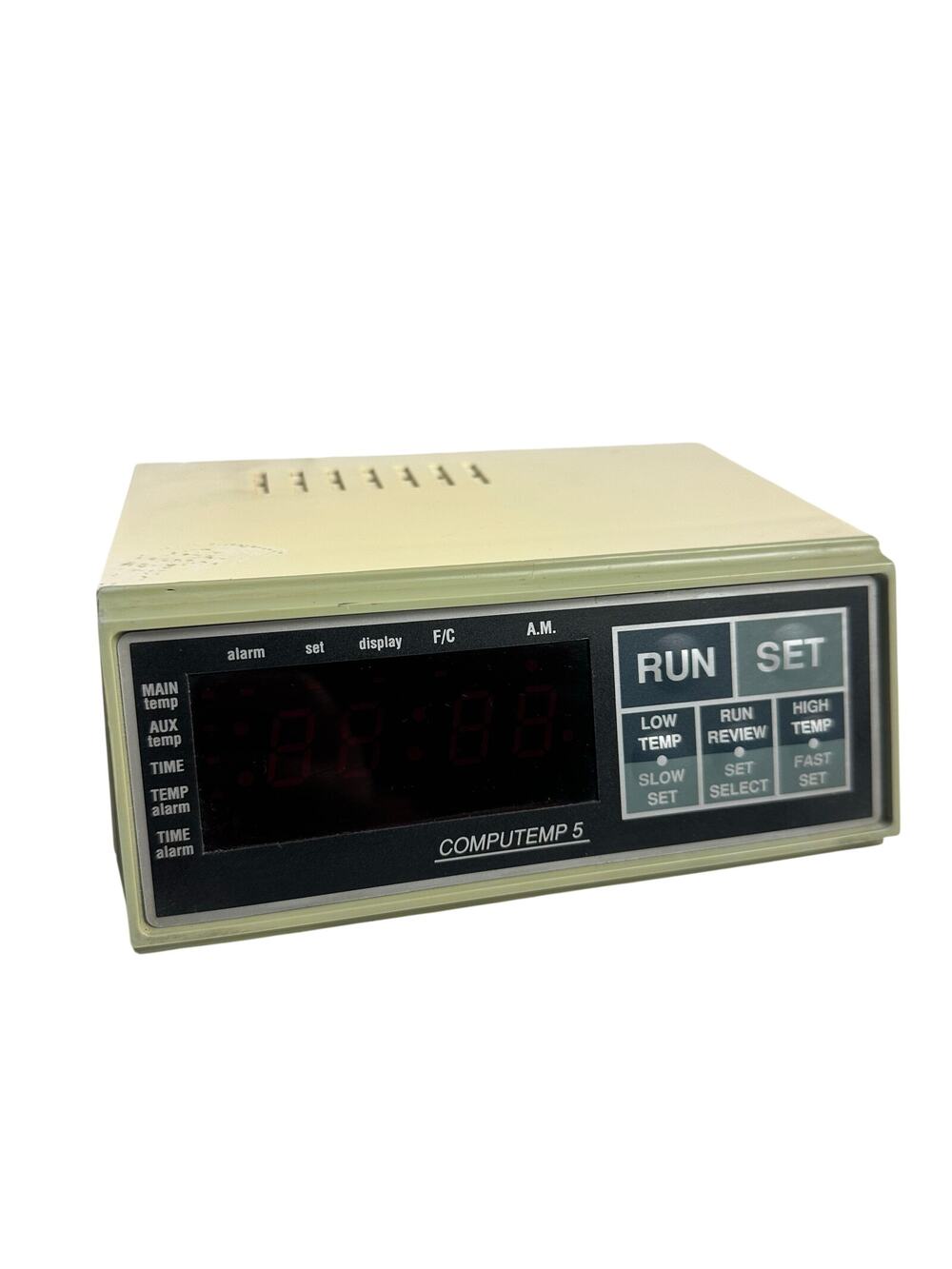 Vintage Computemp 5 Digital Indoor/Outdoor Thermometer Alarm Clock